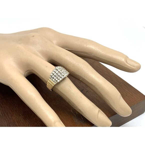 Cocktail Ring Diamond 14k Yellow Gold Cluster 0.75ctw Estate Women's Size 6.5 - Picture 5 of 14